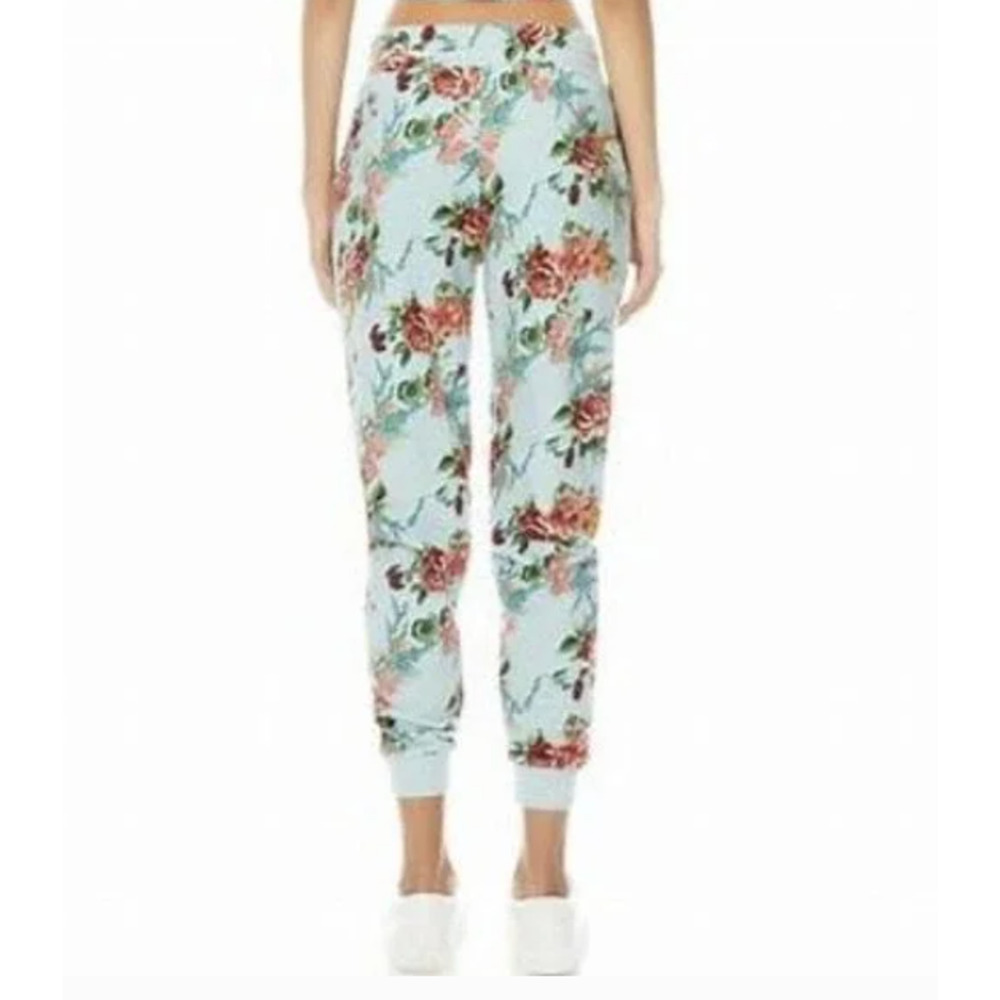 Alice & Olivia NY Floral Express Pockets Cropped Slim Joggers Pants NWT Size S